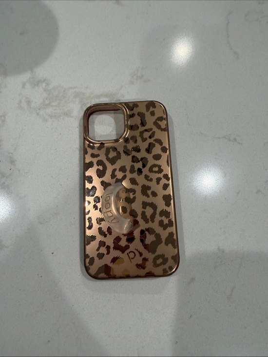 Loopy Case Other - Loopy Case Rose Gold Leopard Print Phone Case with Loop
